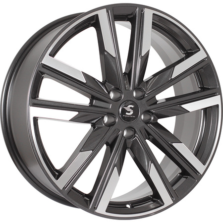 СКАД Premium Series КР014 (20_Geely Tugella) 8x20/5x108 D63.35 ET46 Серый глянцевый с полированной лицевой частью