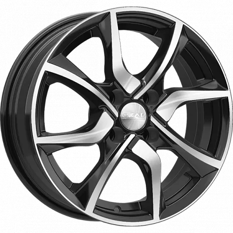 Скад Тулон 6x15/4x100 D67.1 ET45 Чёрный глянцевый с полированной лицевой частью