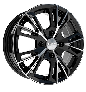 Скад Монреаль 6x15/4x100 D60.1 ET48 Чёрный глянцевый с полированной лицевой частью