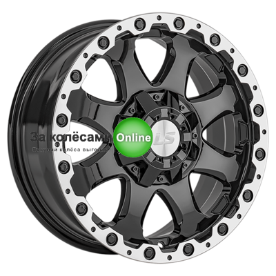 LS 1375 8x17/5x150 ET45 D110,1 BKL (конус, Колпак+лого)