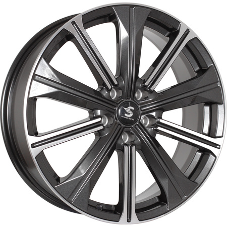 СКАД Premium Series КР013 (19_EXEED TXL) 7x19/5x108 D65.1 ET36 Серый глянцевый с полированной лицевой частью