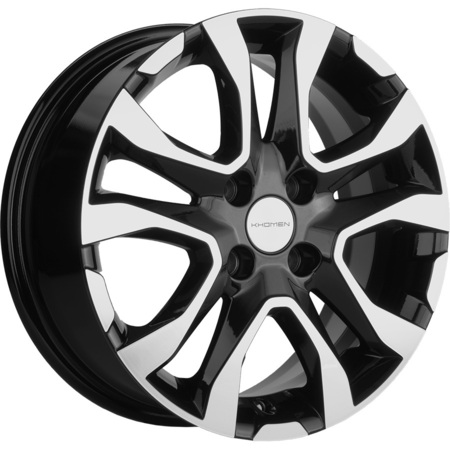 Khomen Wheels KHW1503 (Vesta) 6x15/4x100 D60.1 ET50 Глянцевый черный с полированной лицевой частью