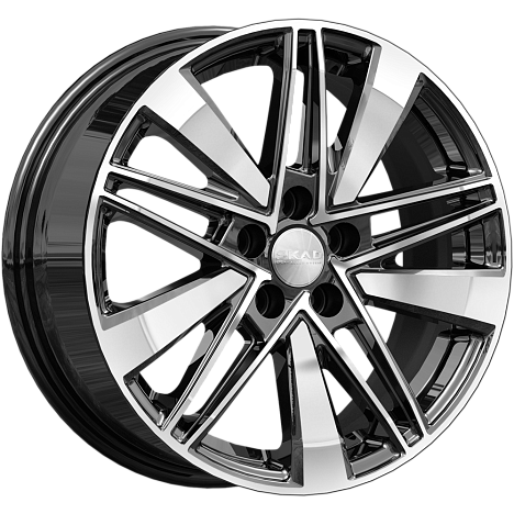 Скад Тайто 6.5x16/5x114.3 D67.1 ET45 Чёрный глянцевый с полированной лицевой частью