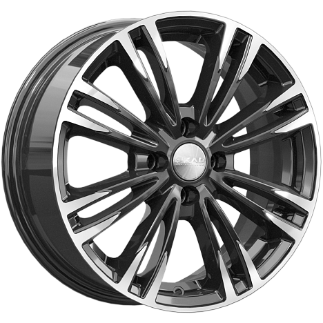 Скад Ламар 6.5x16/4x98 D58.5 ET35 Чёрный глянцевый с полированной лицевой частью