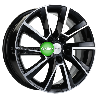 Khomen Wheels KHW1507 (Rapid/Fabia) 6x15/5x100 ET38 D57,1 Black-FP