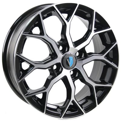 Venti 1519 6x15/4x100 D60.1 ET46 Глянцевый черный с полированной лицевой частью