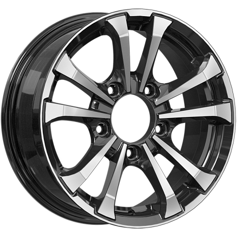 Скад Тундра 6.5x16/5x139.7 D98.5 ET40 Чёрный глянцевый с полированной лицевой частью