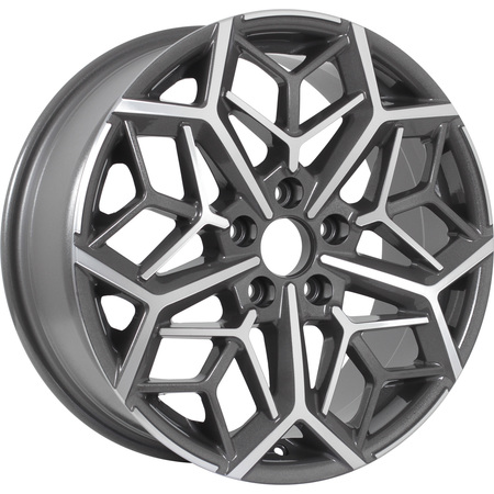 KDW KD1710 7x17/5x114.3 D66.1 ET50 Темно-серый с полированной лицевой частью