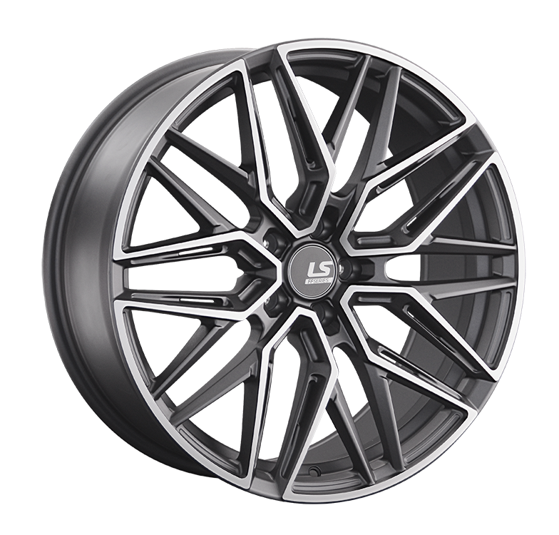 LS RC59 8.5x20/5x112 D66.6 ET20 Темно-серый матовый .частично полированный