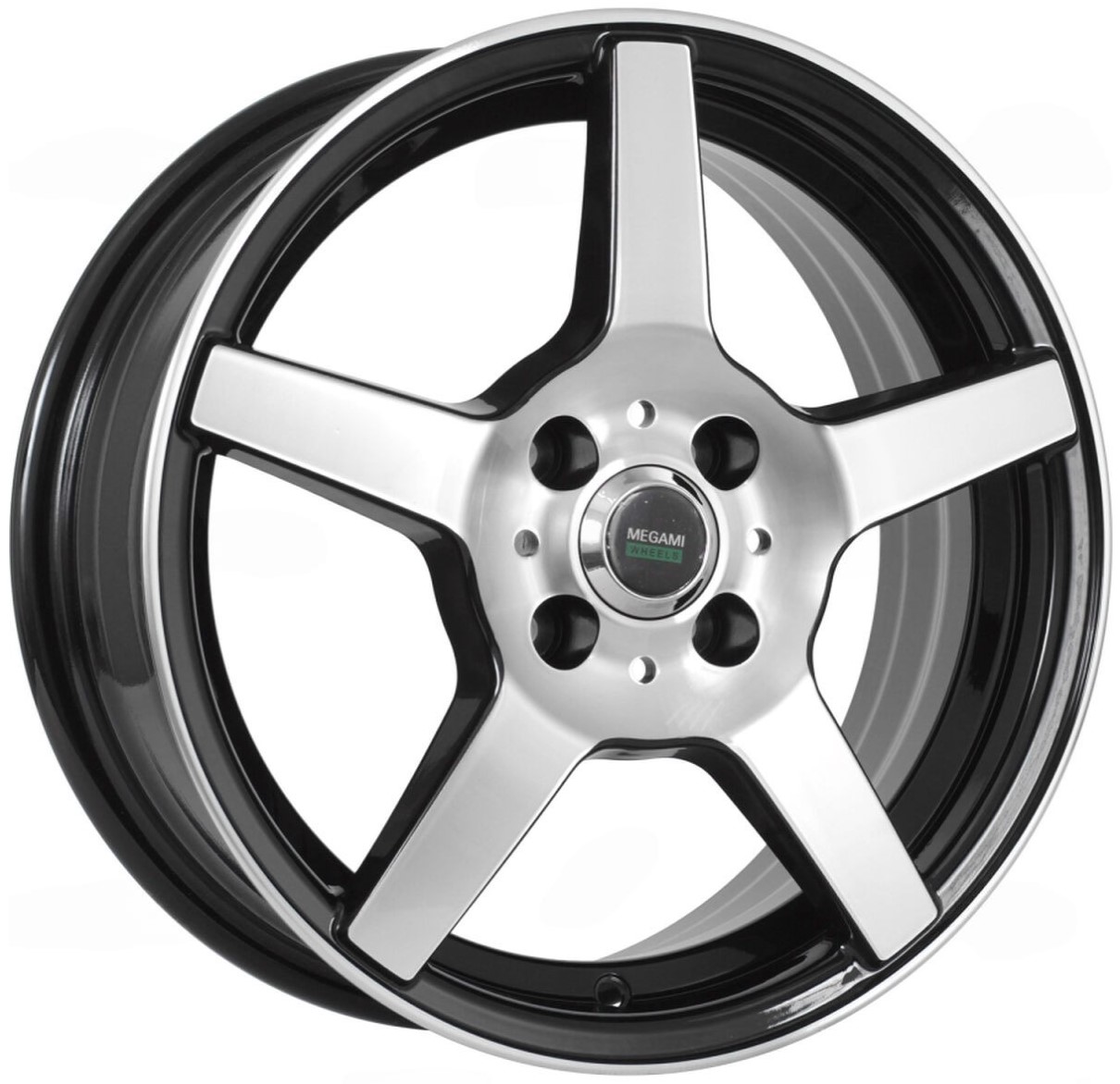 Megami AF07 6x15/4x100 D60.1 ET50 Чёрный полностью полированный