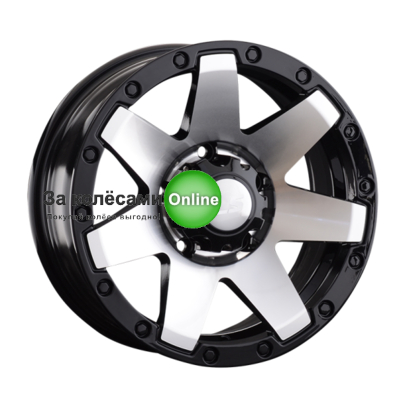 LS 881 9x20/6x139,7 ET20 D100,1 BKF (конус, Колпак+лого)