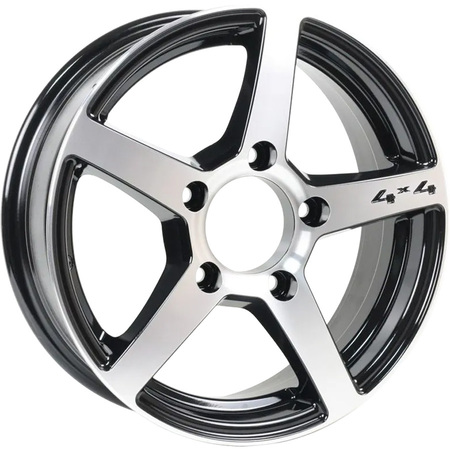RST R136 6x16/5x139.7 D98 ET40 Глянцевый черный с полированной лицевой частью