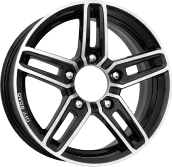 K&K Дон 6.5x16/5x139.7 D98 ET40 Черный глянцевый с полированными элементами лицевой поверхности