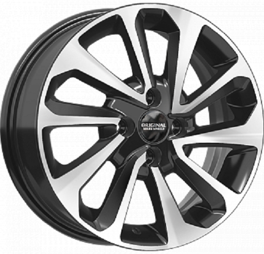 Скад KL-320 6x15/4x100 D54.1 ET46 Чёрный глянцевый с полированной лицевой частью