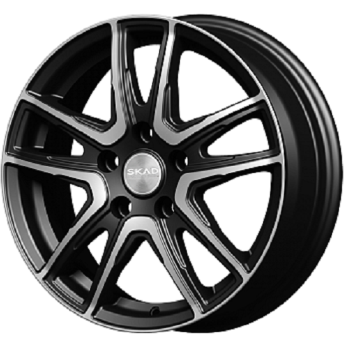 Скад Сидней 6x16/5x114.3 D67.1 ET43 Чёрный глянцевый с полированной лицевой частью