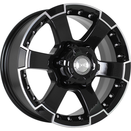 K&K M-56 7x16/6x139.7 D100.1 ET38 Черный глянцевый с полированными элементами лицевой поверхности