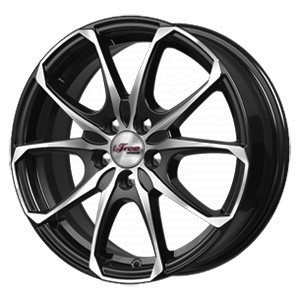 iFree Такеши 6x16/5x112 D57.1 ET45 Чёрный глянцевый с полированной лицевой частью