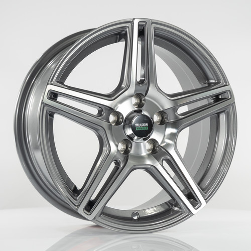 Megami MGM-38 6.5x15/5x100 D57.1 ET38 Насыщенный темно-серый полностью полированный
