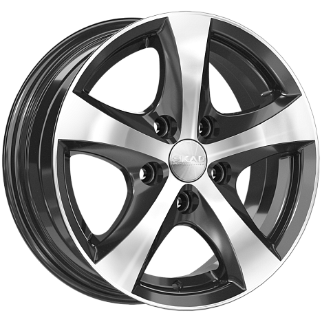 Скад Уран-2 5.5x14/4x98 D58.6 ET35 Чёрный глянцевый с полированной лицевой частью