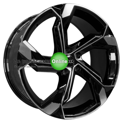 Hengde 5108 9x20/5x112 ET37 D66,45 Clear powder gloss black machined face (HNGD)