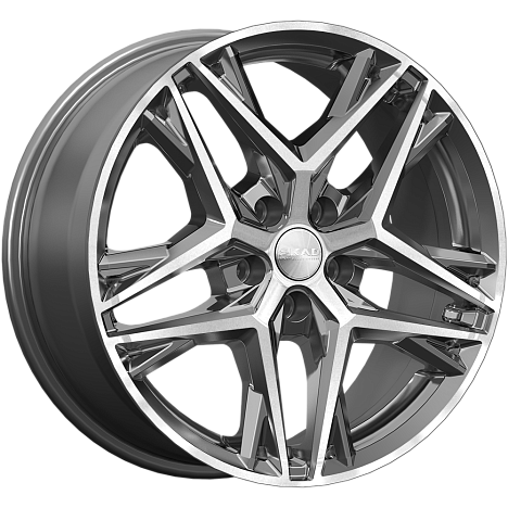 Скад Челси 8x18/5x114.3 D67.1 ET45 Темно-серый глянцевый с полированной лицевой частью