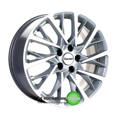 Carwel Оланга 1804 7.5x18/5x114.3 D60.1 ET45 Серый с полированной лицевой частью