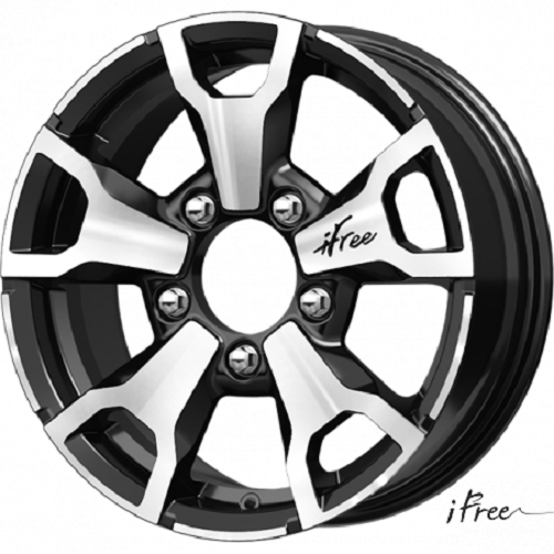 iFree Тайган 6x16/5x139.7 D98.1 ET40 Чёрный глянцевый с полированной лицевой частью