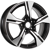 iFree Original КС1053 (16_CS35 Plus) 6.5x16/5x110 D63.35 ET43 Черный глянцевый с полированными элементами лицевой поверхности