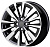 K&K Эрман 6.5x16/4x100 D60.1 ET50 Черный глянцевый с полированными элементами лицевой поверхности