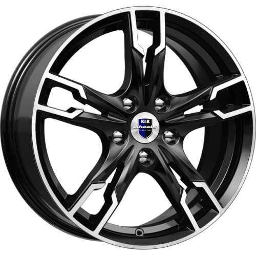 Колесный диск K&K Солар 7x17/5x114.3 D67.1 ET45 Черный глянцевый с полированными элементами лицевой поверхности купить в Самаре фото №1