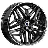 K&K Колумб 7x19/5x112 D57.1 ET43 Черный глянцевый с полированными элементами лицевой поверхности