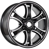 K&K Балеар-оригинал (КС727) 7.5x18/6x139.7 D100.1 ET33 Черный глянцевый с полированными элементами лицевой поверхности