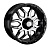 LS 1285 7.5x17/6x139.7 D100.1 ET35 Чёрный глянцевый с полированной лицевой частью