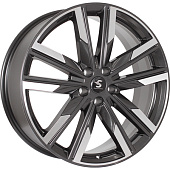 СКАД Premium Series КР014 (20_Geely Tugella) 8x20/5x108 D63.35 ET46 Серый глянцевый с полированной лицевой частью