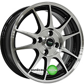 Megami MGM-5 6x14/4x100 D67.1 ET35 Чёрный полностью полированный
