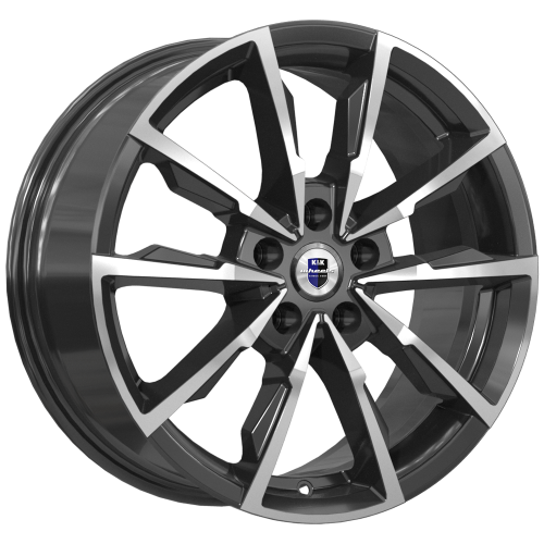 Колесный диск K&K Меренге 7.5x17/5x114.3 D66.1 ET40 Черный глянцевый с полированными элементами лицевой поверхности купить в Самаре фото №1