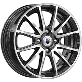 K&K Квант 5.5x14/4x100 D54.1 ET40 Черный глянцевый с полированными элементами лицевой поверхности