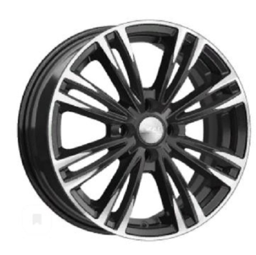 Колесный диск Скад Ламар 6.5x16/4x100 D60.1 ET37 Чёрный глянцевый с полированной лицевой частью купить в Самаре фото №1