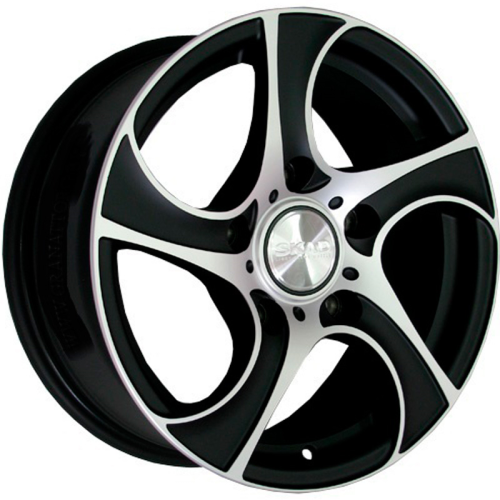 Колесный диск Скад Вихрь 7x16/5x139.7 D98.5 ET40 Черный матовый с полированным элементом купить в Самаре фото №1