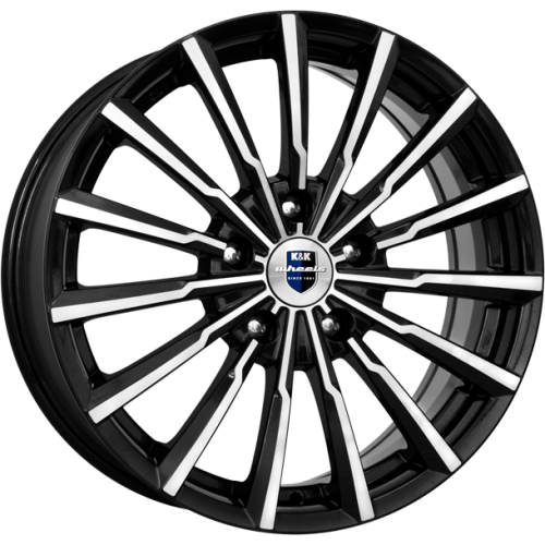 Колесный диск K&K Акцент 5.5x14/4x100 D67.1 ET39 Черный глянцевый с полированными элементами лицевой поверхности купить в Самаре фото №1