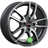 Alcasta M57 6.5x16/4x100 D60.1 ET50 Насыщенный темно-серый полностью полированный