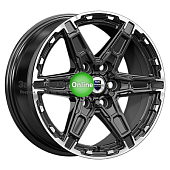 K&K Дистрикт (КС1159) 8x18/6x114,3 ET42 D66,1 черный бриллиант