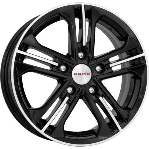 Колесный диск K&K Trinity 6x15/5x114.3 D67.1 ET45 Черный глянцевый с полированными элементами лицевой поверхности купить в Самаре фото №1