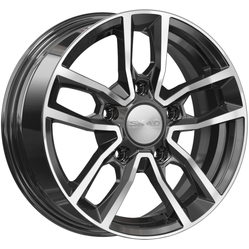 Колесный диск Скад Вайсхорн 6.5x16/5x139.7 D98 ET40 Глянцевый черный с полированной лицевой частью купить в Самаре фото №1