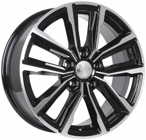 Колесный диск K&K Лацио 7.5x17/5x114.3 D66.1 ET40 Черный глянцевый с полированными элементами лицевой поверхности купить в Самаре фото №1
