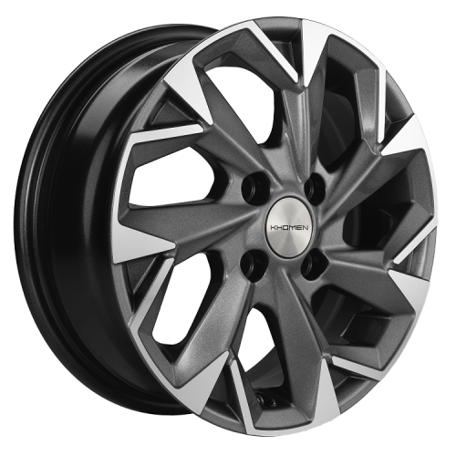 Колесный диск Khomen Wheels KHW1402 5.5x14/4x100 D60.1 ET43 Gray-FP купить в Самаре фото №1