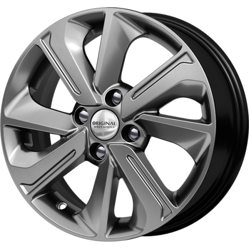 Колесный диск Скад KL-319 6x15/4x100 D54.1 ET46 Черно-серый цвет с перламутровыми оттенками купить в Самаре фото №1