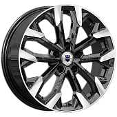 K&K Морейн 6.5x17/5x112 D66.6 ET43 Черный глянцевый с полированными элементами лицевой поверхности