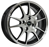 Megami MGM-5 6x14/4x100 D60.1 ET43 Чёрный полностью полированный