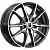 K&K Адамар 6.5x16/5x114.3 D67.1 ET45 Черный глянцевый с полированными элементами лицевой поверхности